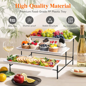 Lifewit tiered serving stand for fruits and cheeses at gatherings