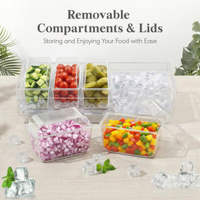 Lifewit transparent garnish tray with easy care guidance