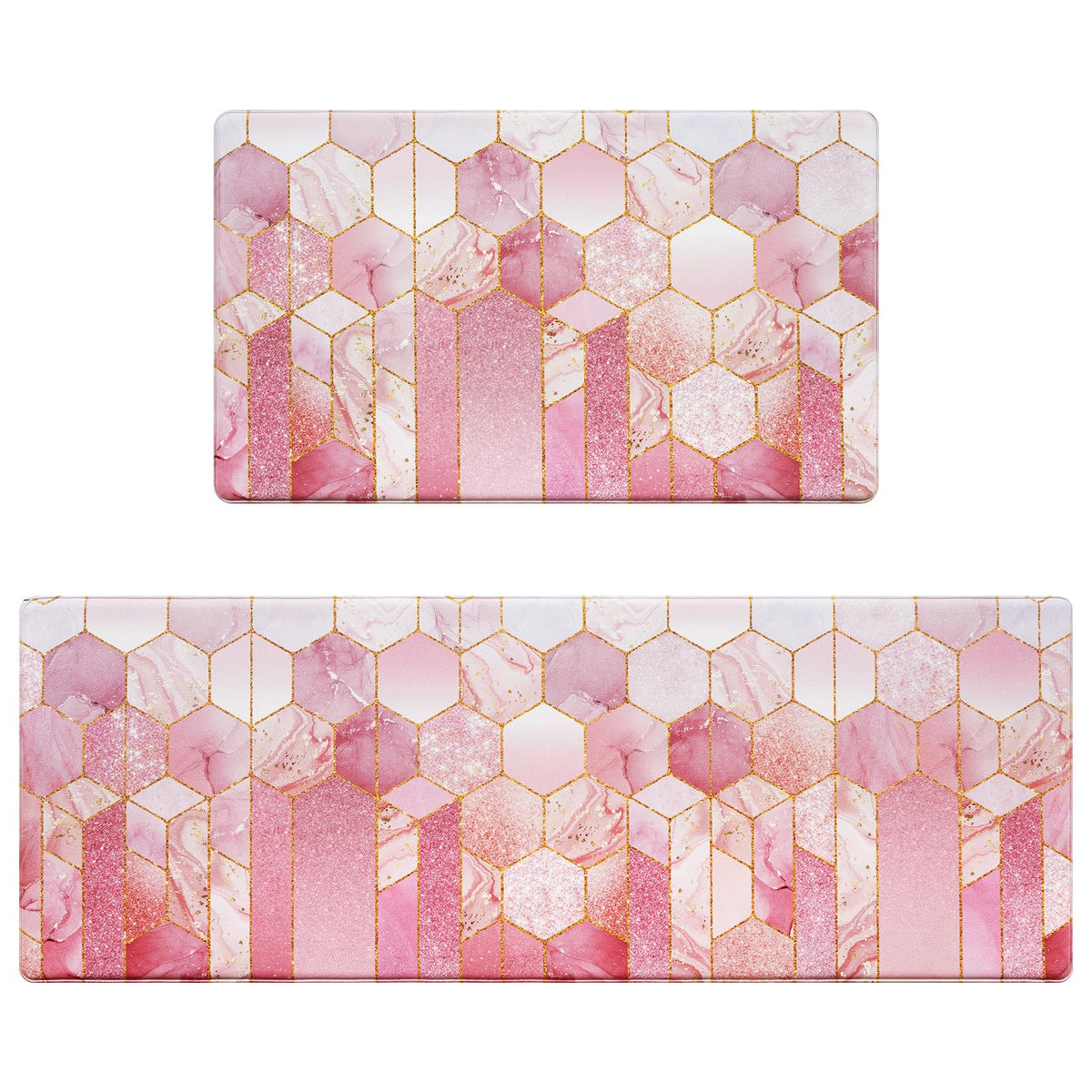 Likiyol marble kitchen mats pink ombre 30x18 support your stance at the counter.