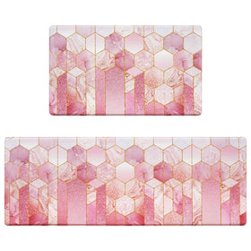 Likiyol marble kitchen mats pink ombre 30x18 support your stance at the counter.
