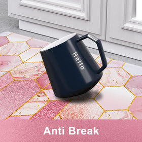 Likiyol marble kitchen mats easy to clean with damp cloth or vacuum.