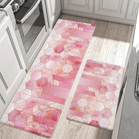 Likiyol marble kitchen mats full set on floor complements kitchen decor.