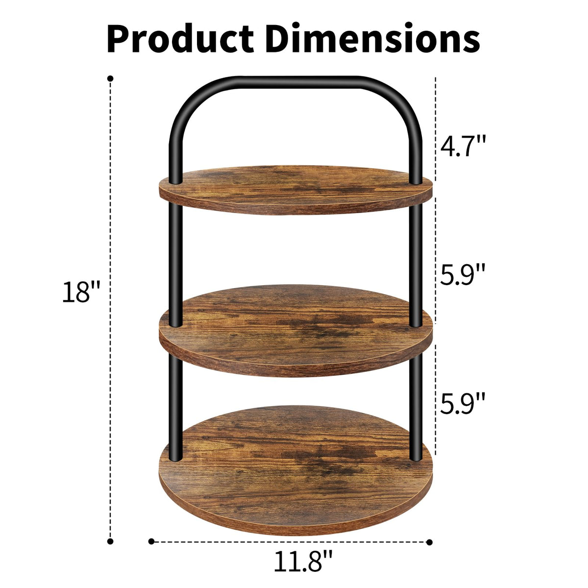 Lilybud Cupcake Stand shows capacity for up to 50 cupcakes across three tiers.