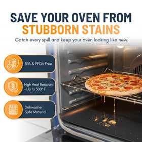Linda's Essentials non-stick oven liner 17x25 helps quick cleanup after cooking