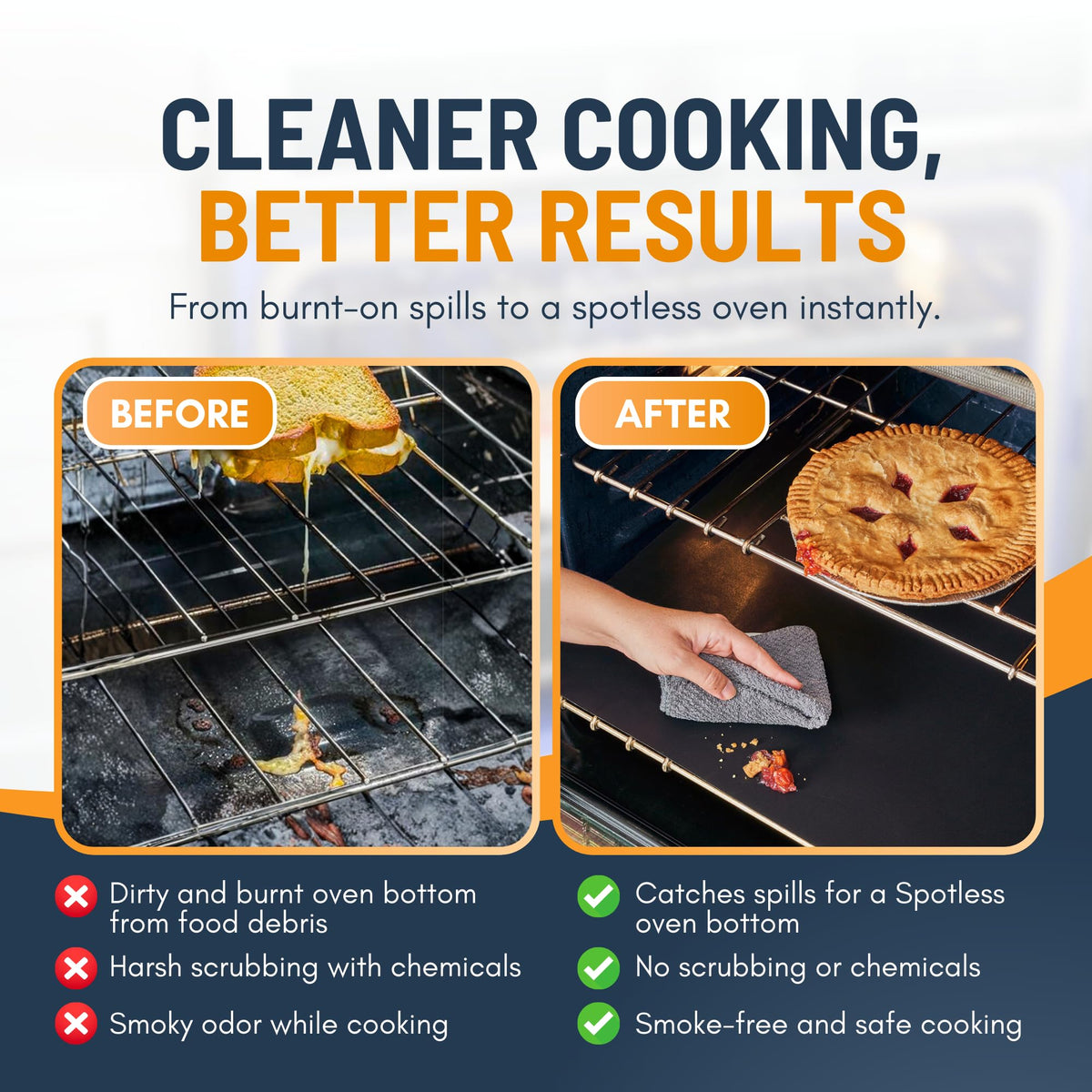 Linda's Essentials liner is BPA-free and PFOA-free for safer cooking.