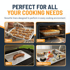Linda's Essentials liner-grease-trap-catch captures spills, reducing oven mess.