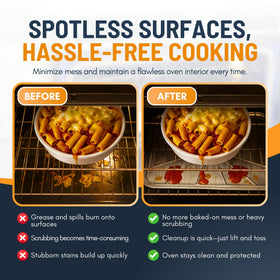 Linda's Essentials oven liner multi-use baking tray supports roasting and grilling
