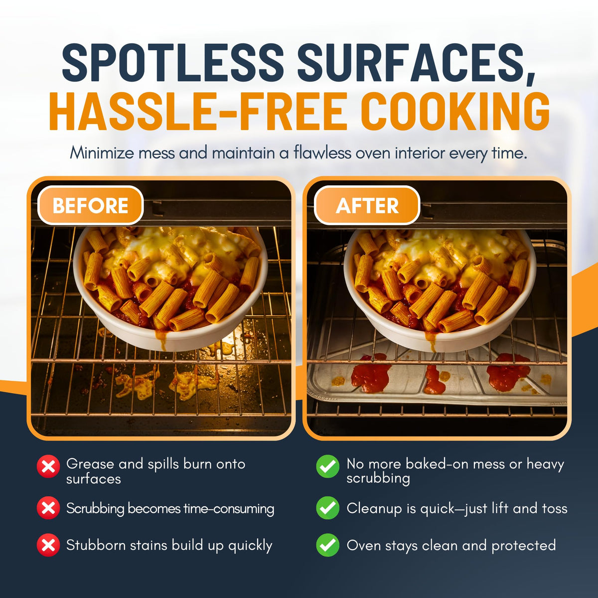 Linda's Essentials oven liner multi-use-grill-mat supports grilling and baking cleanup.