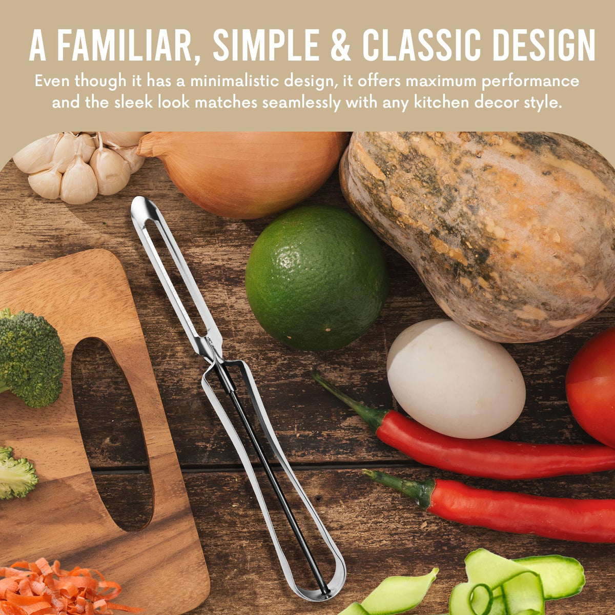 Linden Sweden Jonas Peeler stainless steel build for durability.