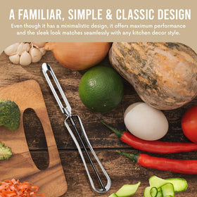Linden Sweden Jonas Peeler stainless steel build for durability.