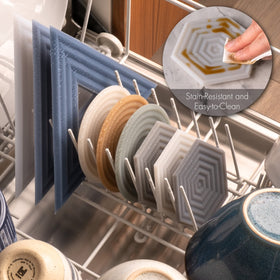 LINE+ARC Degrē coasters compact care and storage in a six-pack