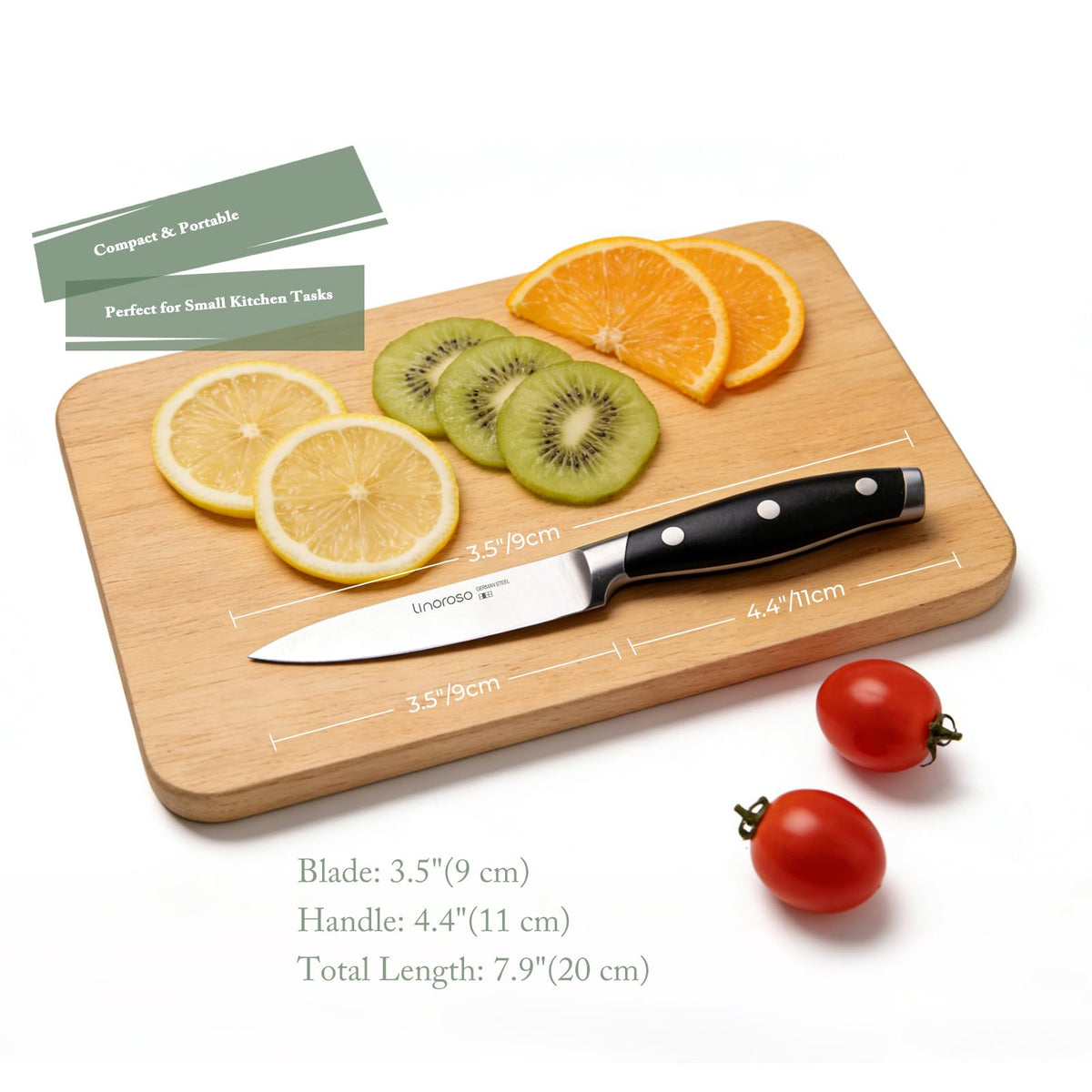 linoroso paring knife easy-clean blade resists residue
