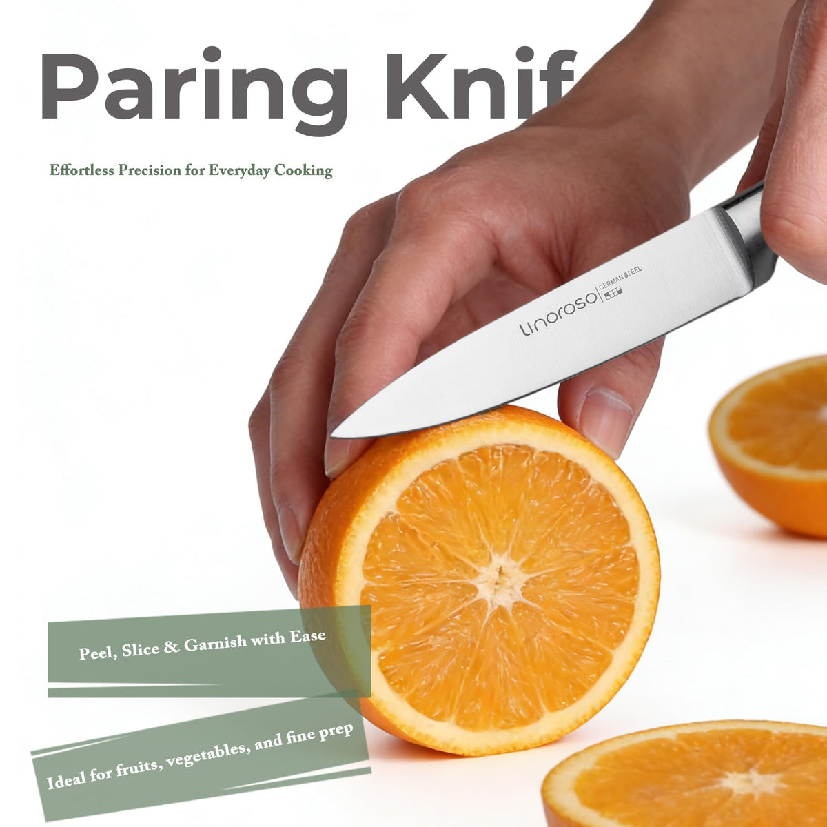 linoroso paring knife precision edge for smooth slicing