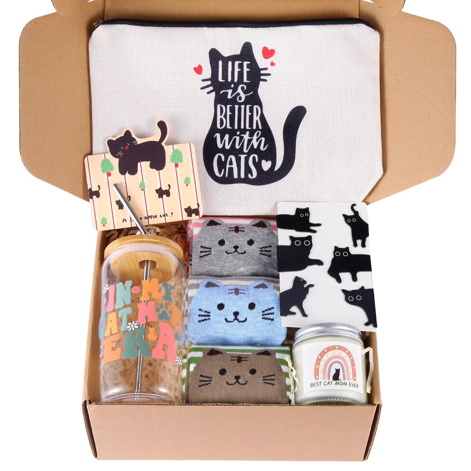 linsuiyyds coffee glass with cat design for daily use and gifting