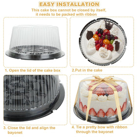 LISHINE PET plastic transport box designed for durable cake handling.