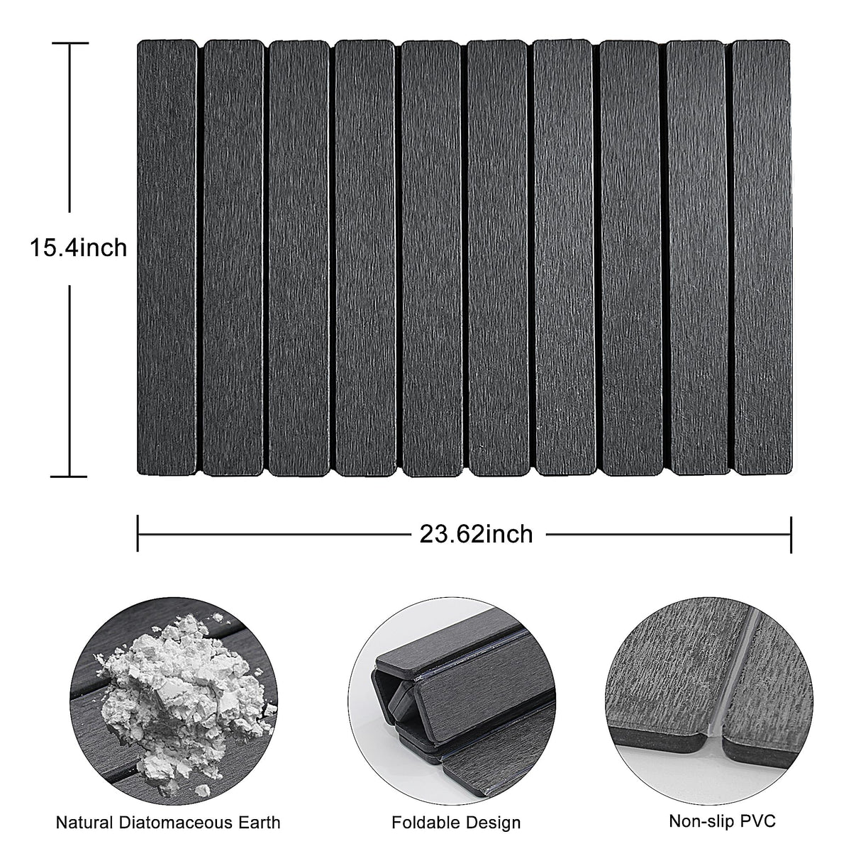 LiteTool grey drying mat complements modern kitchen decor