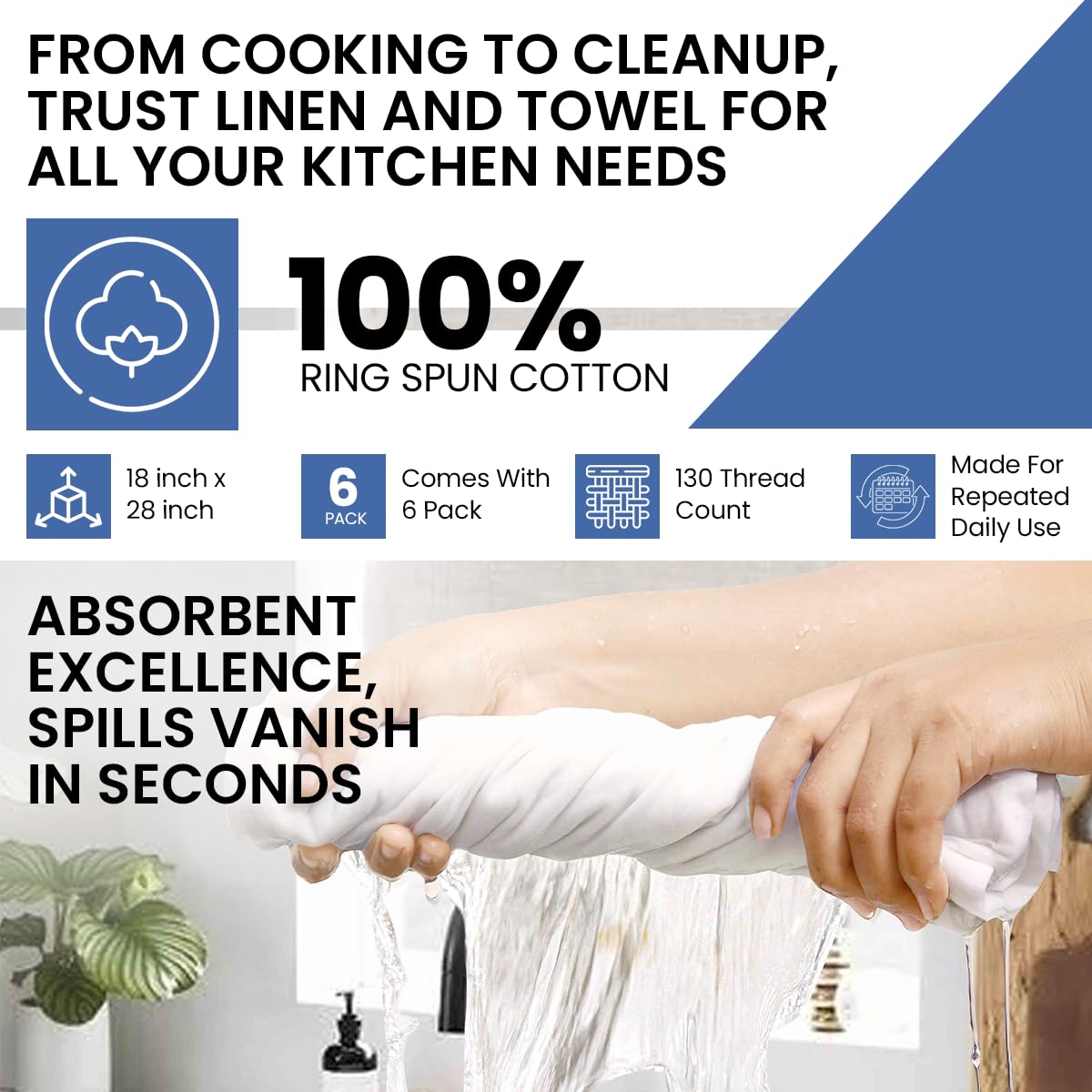 LITO Flour Sack Towels natural unbleached cotton for eco-conscious kitchens