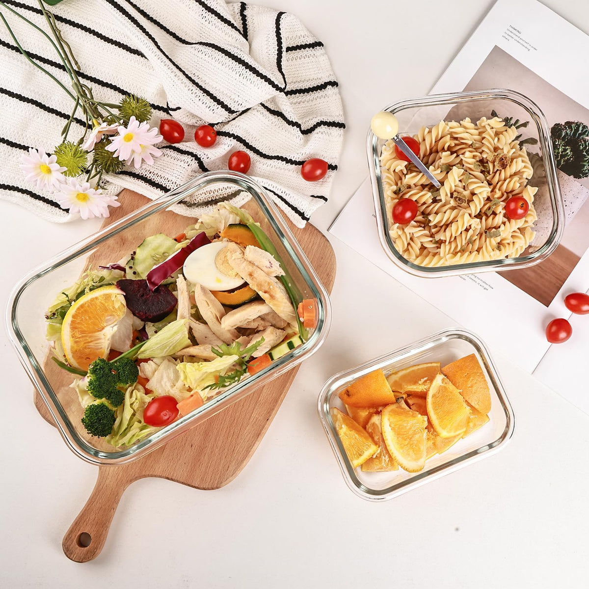 Liuruiyu dishwasher-safe glass containers easy cleaning and reuse.