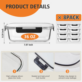 Liuruiyu oven-microwave-freezer-dishwasher safe containers for versatile cooking and cleaning.