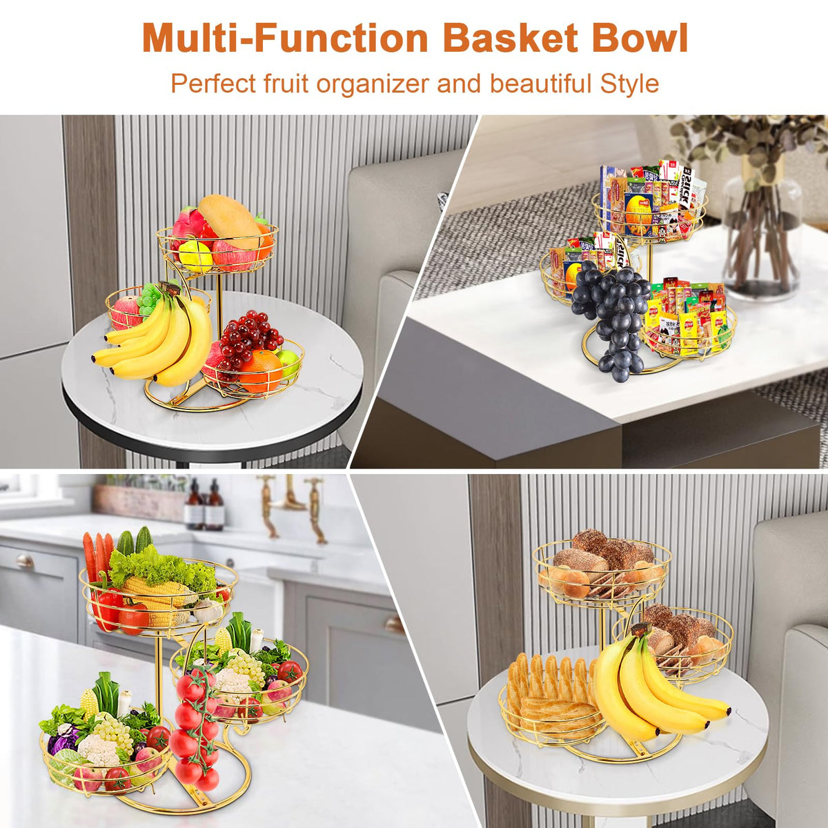 Banana tree holder by Livabber highlighting easy access on kitchen counter