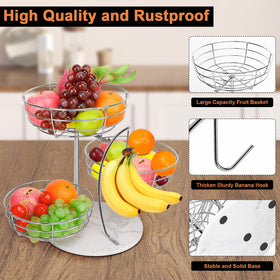 Livabber banana-hanger keeps bunches separated, encouraging neat fruit storage.