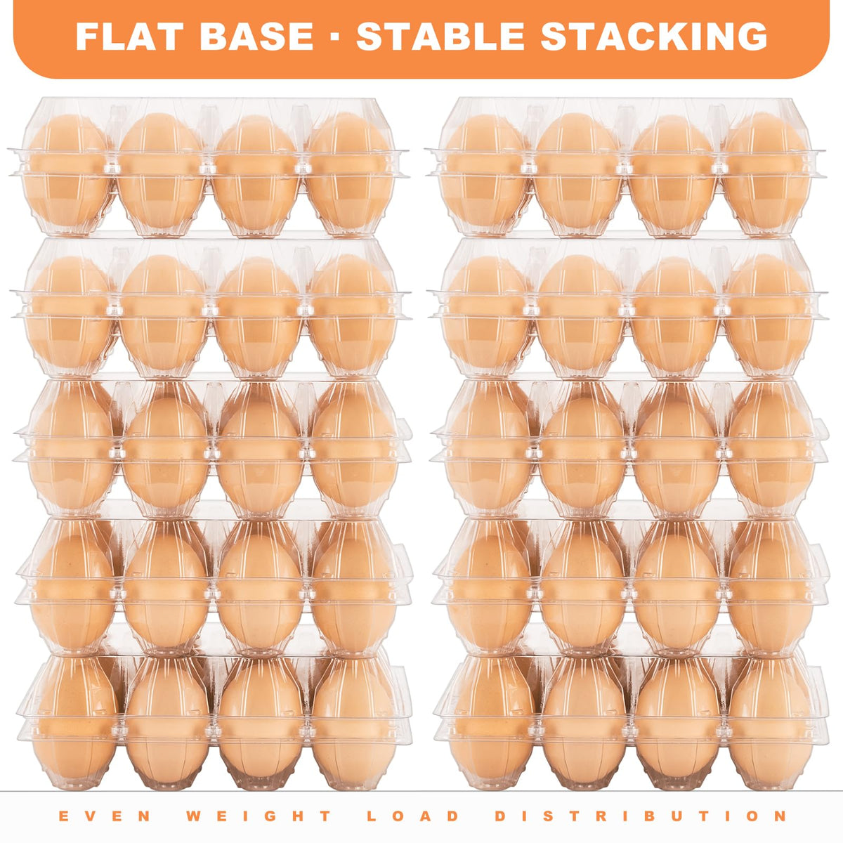 Lixavaer cartons with snap locks keep eggs stable during transport.