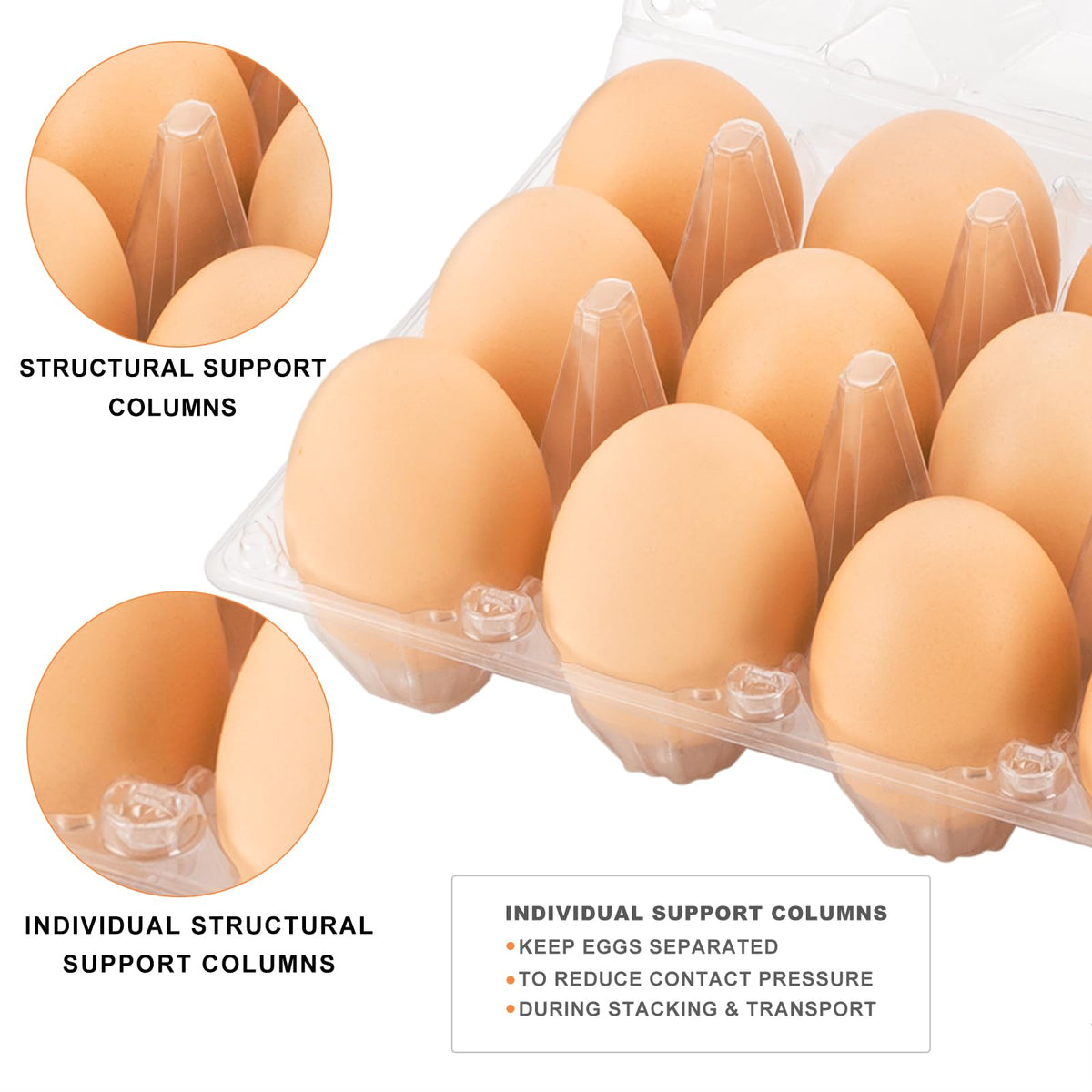 Lixavaer stackable egg cartons for farm and market display