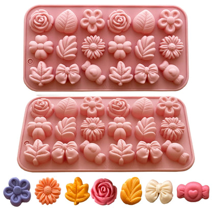 LLchunyun daisy flower mold for chocolates and candies with easy release.
