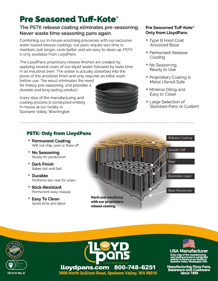 Lloyd Pans 14-gauge aluminum construction emphasizes durability and fast bake times