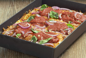 Lloyd Pans 76-degree nesting design saves cabinet space when not in use.