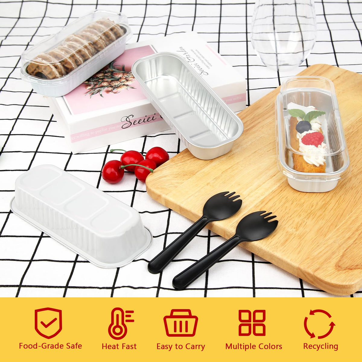 LNYZQUS 6.8oz mini loaf pan suitable for individual servings.