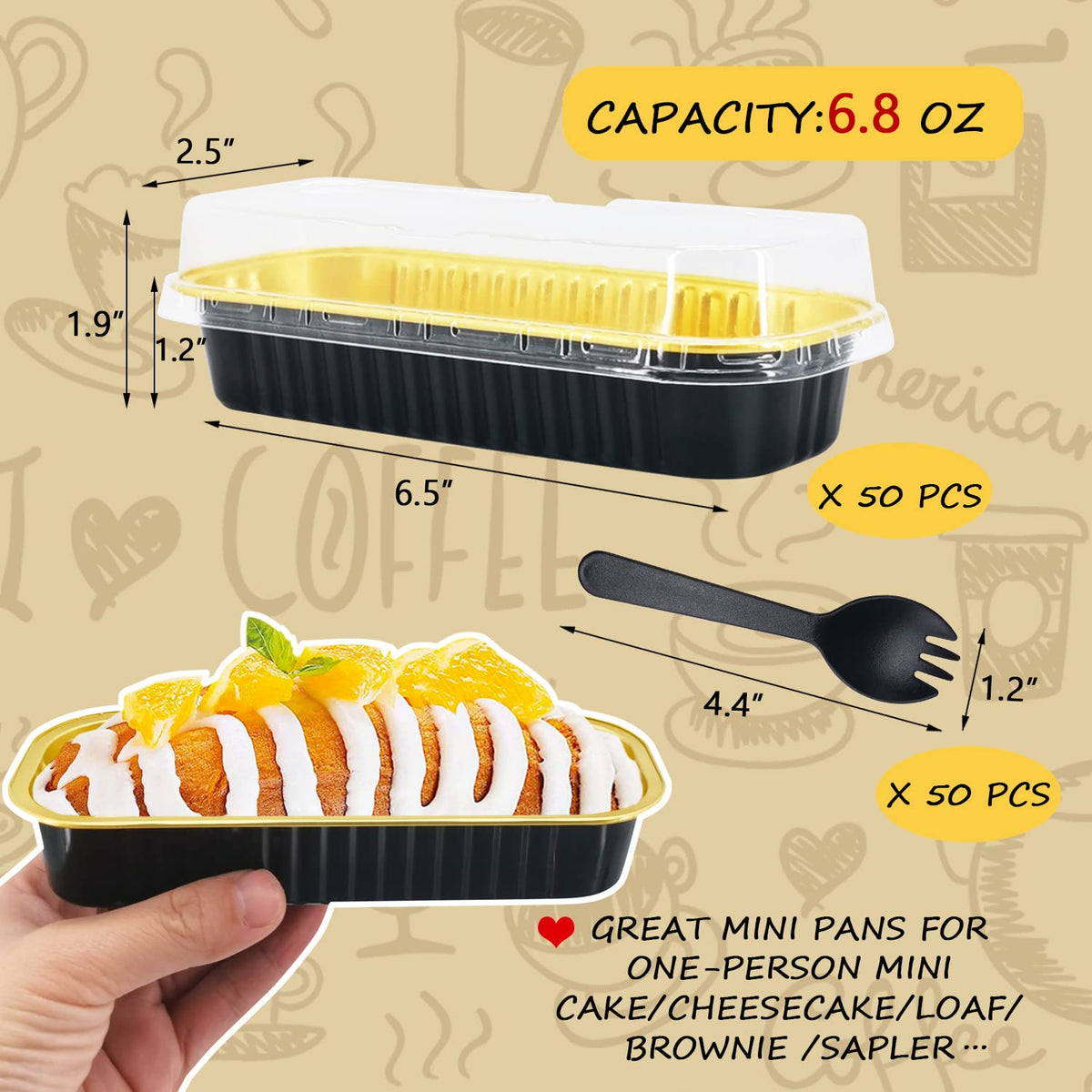 LNYZQUS pans with clear lids keep contents fresh during transport.