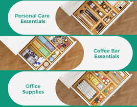 Lochantie bamboo RV kitchen organizer helps maximize compact storage on the road.