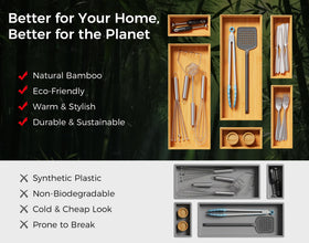 Lochantie kitchen drawer organization detail shows smooth surface and splinter free finish.