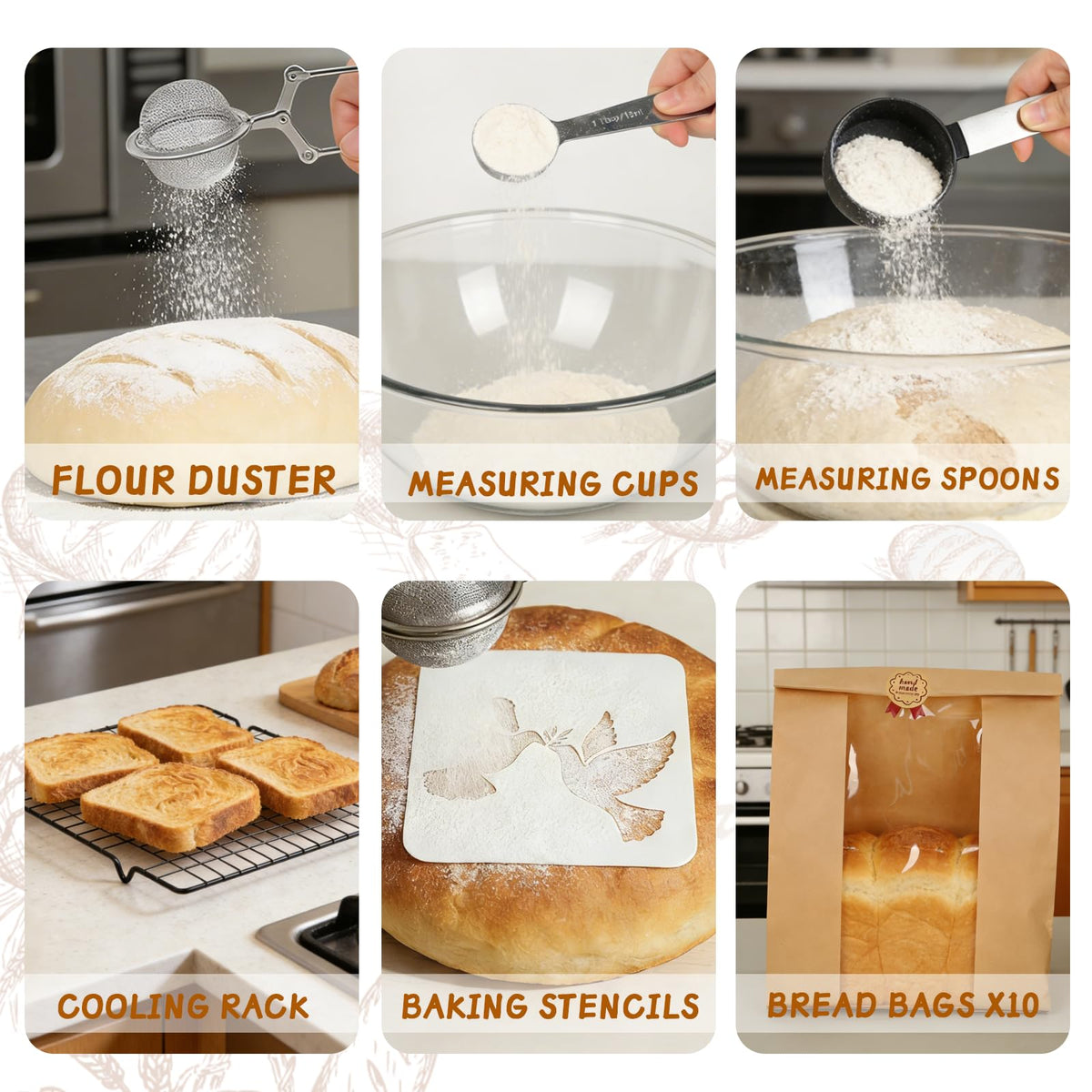 lockincar cooling rack and measuring spoons for precise timing.