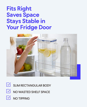 LocknLock Aqua pitcher clear body shows beverage color at a glance.