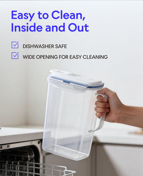 LocknLock Aqua Fridge Door Water Jug airtight seal prevents leaks and spills.