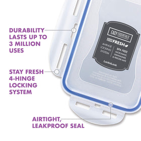 LocknLock Easy Essentials 6-ounce square container perfect for dips or small portions.