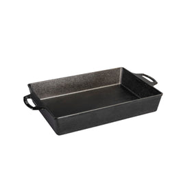 Lodge Cast Iron Casserole Pan seasoned and ready to use from the box.