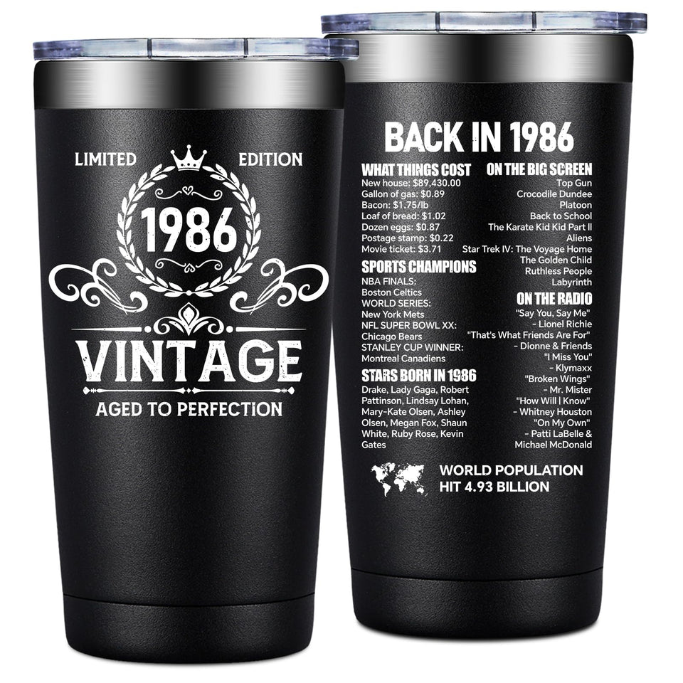 Loecuxe back-in-1986-20 oz tumbler in a classic daily-use design