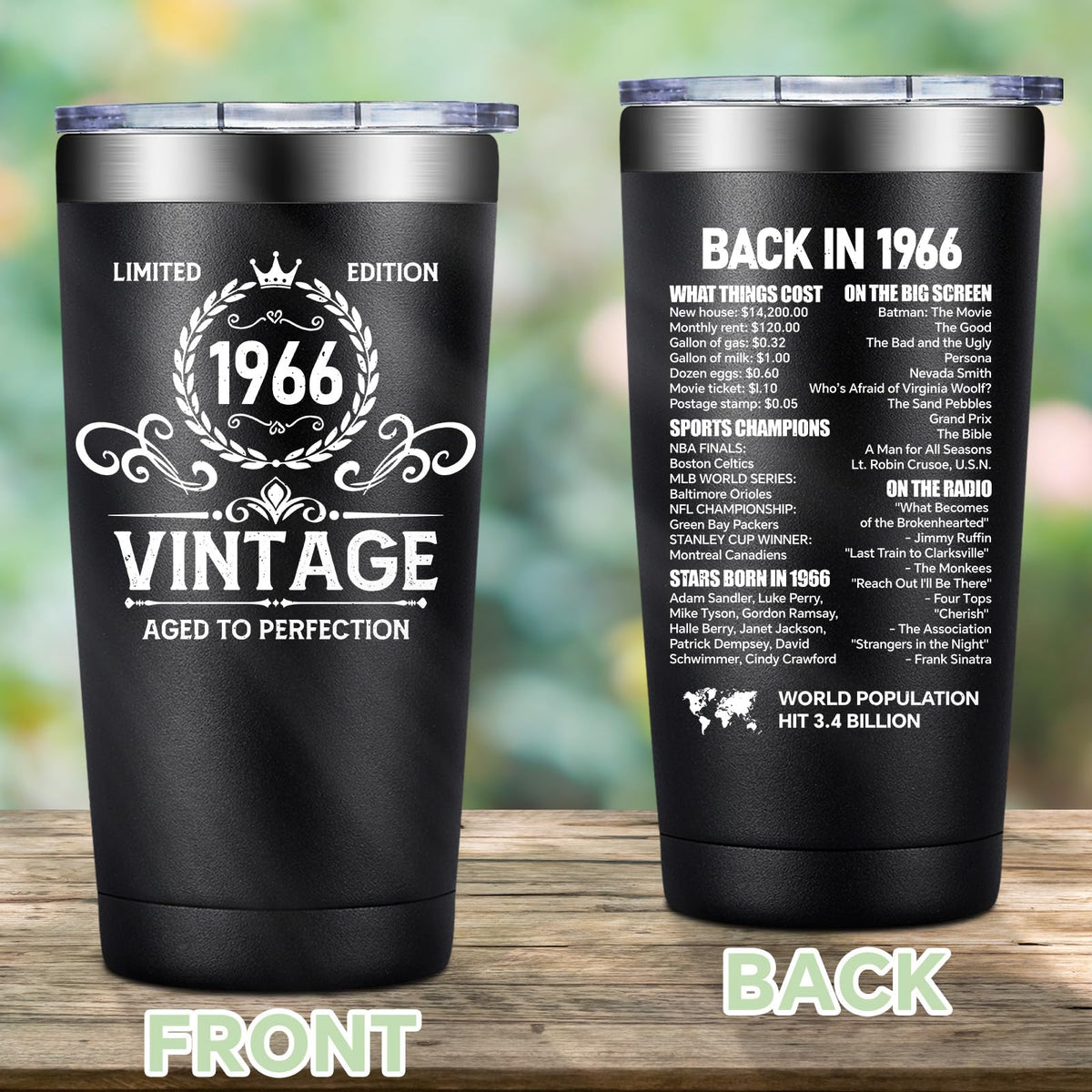 Loecuxe 20 oz tumbler with double-wall insulation keeps drinks hot or cold.