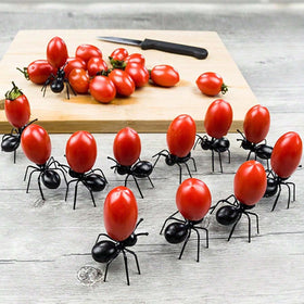 Loizziuy 36pcs ant fruit picks close-up for kid-friendly snacks
