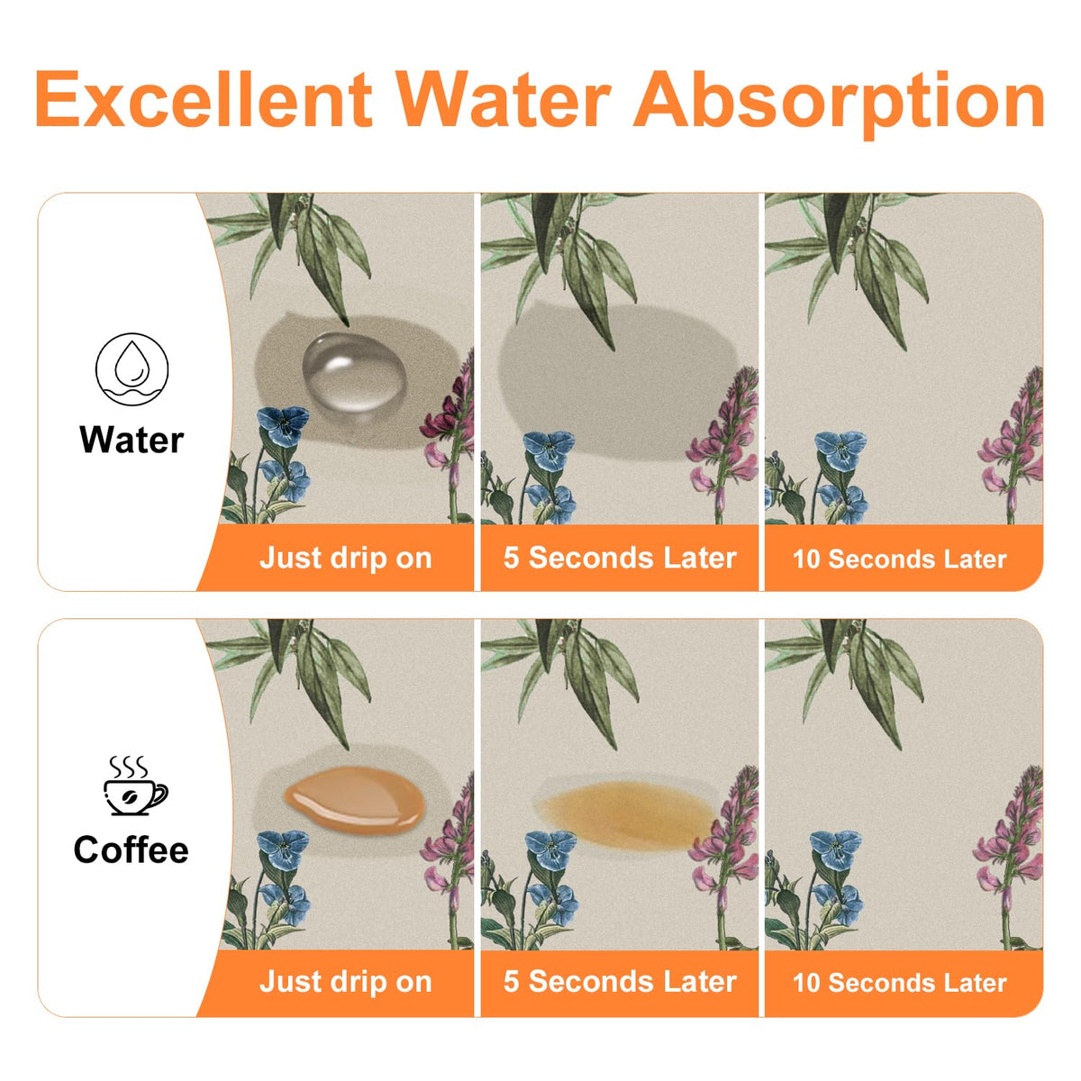 Roll-up feature of LOKHOM dish drying mat for easy storage