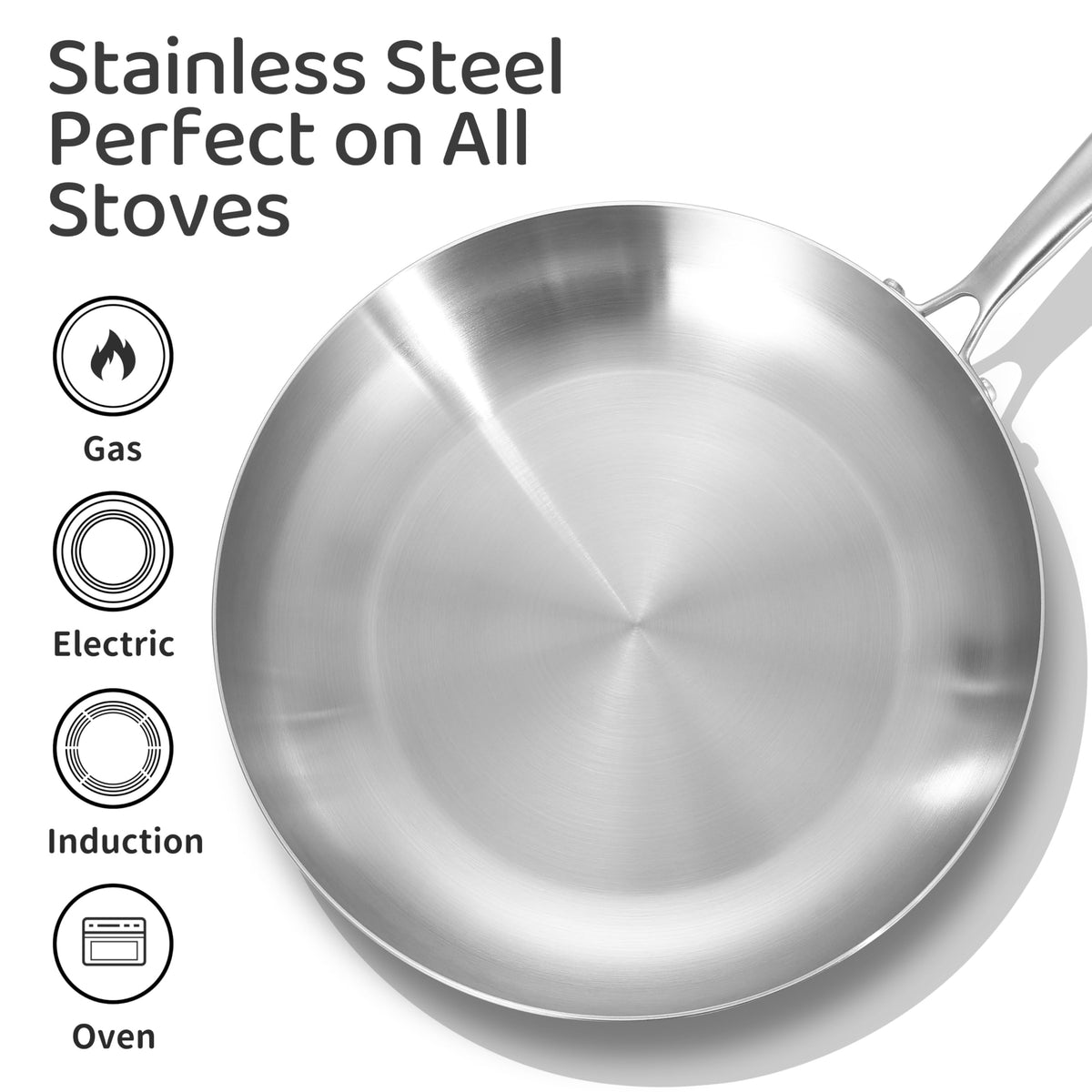 LOLYKITCH 12-inch frying pan ideal for searing chops and finishing sauces