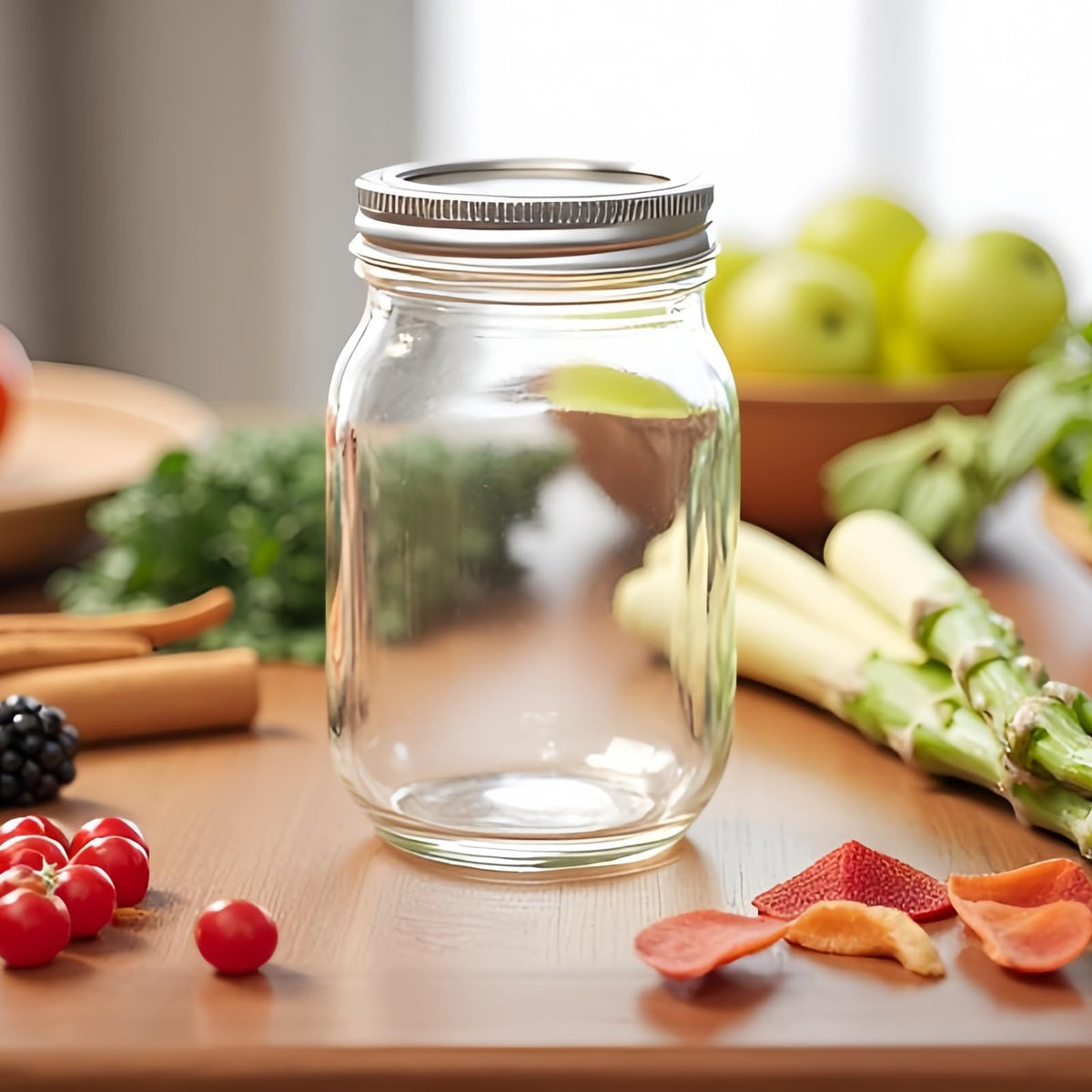 Lonriva Mason jars organized for pantry storage of spices and dry goods.