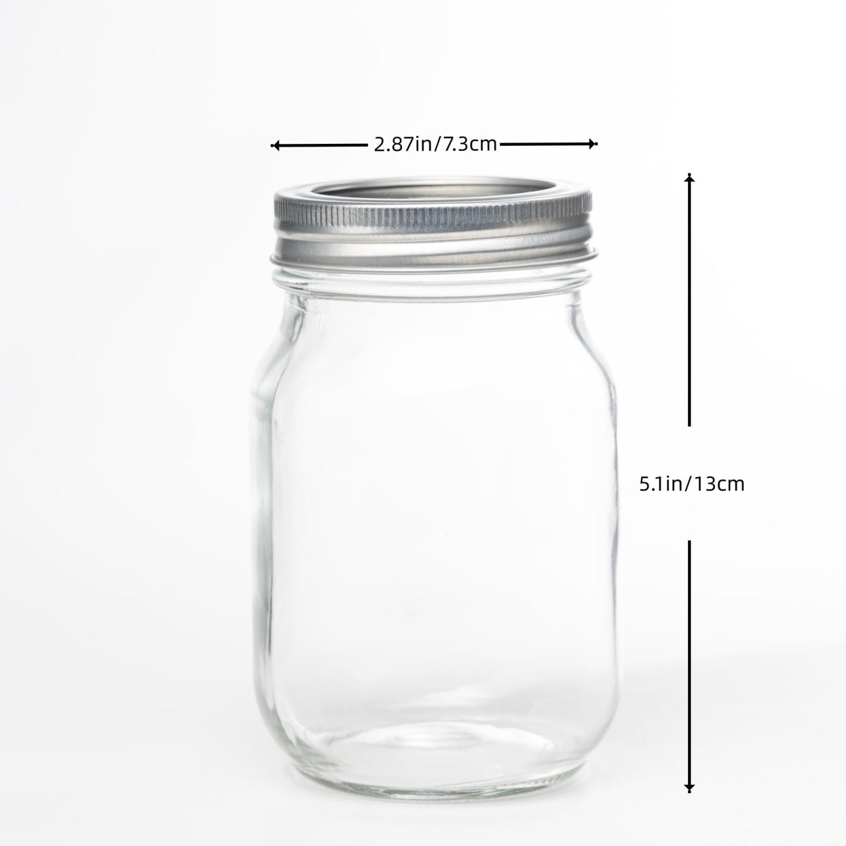Lonriva jars with regular mouth and 16 oz capacity packaged for protection