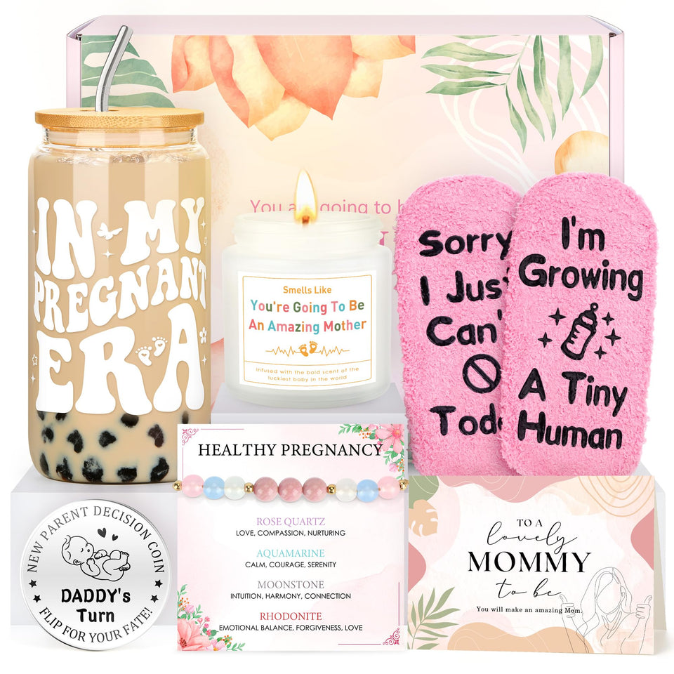 Looca pregnancy gift cup with lid offers a practical hydration companion for moms-to-be.