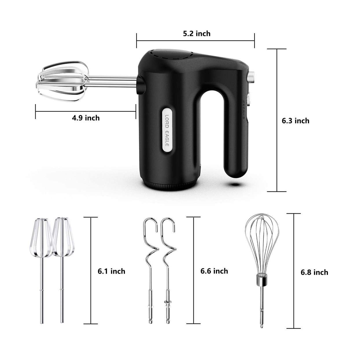 Lord Eagle attachments storage bag; keeps beaters, hooks, and whisk organized