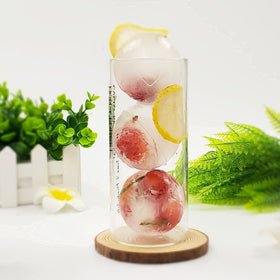 LORSIA stacking ice ball molds save freezer space when stored.