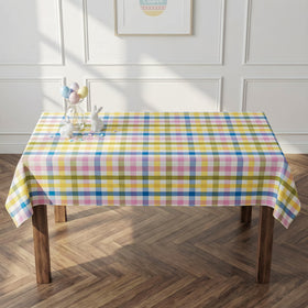 LOSIVISHE easy-clean tablecloth resists spills and wrinkles after meals.